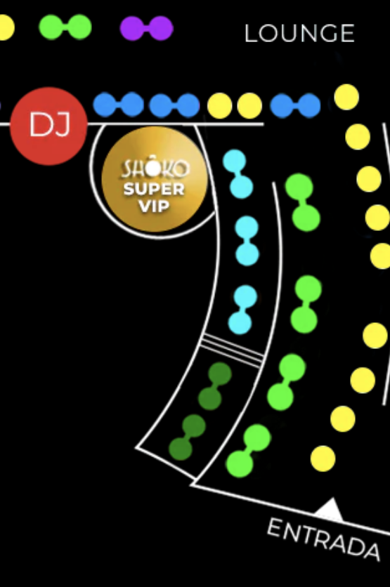 shoko vip bookig table map 1000€