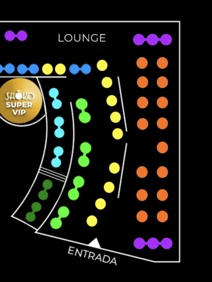 shoko vip bookig table map 1000€